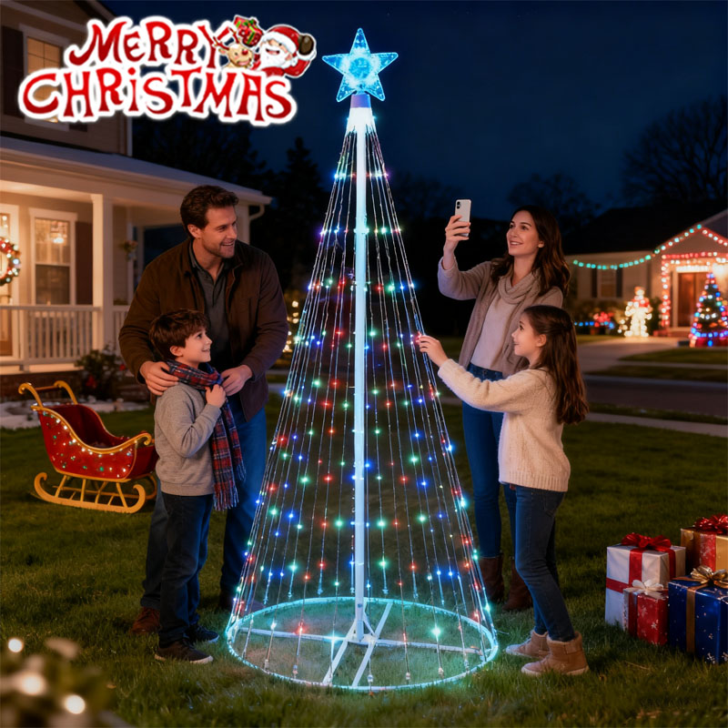 Outdoor Lighting Tree - Guirlande lumineuse LED en cascade à