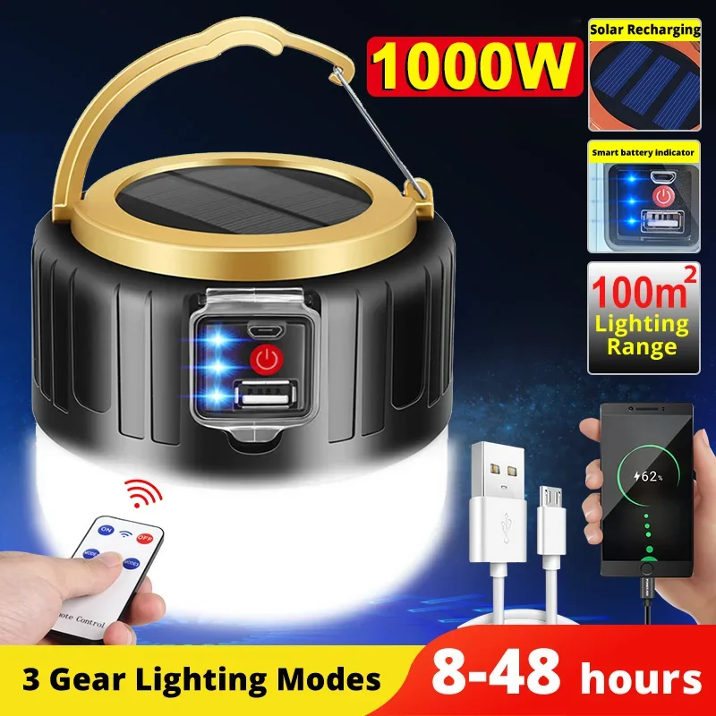 Outdoor Lighting Wire - LED solaire Camping lumière batterie externe