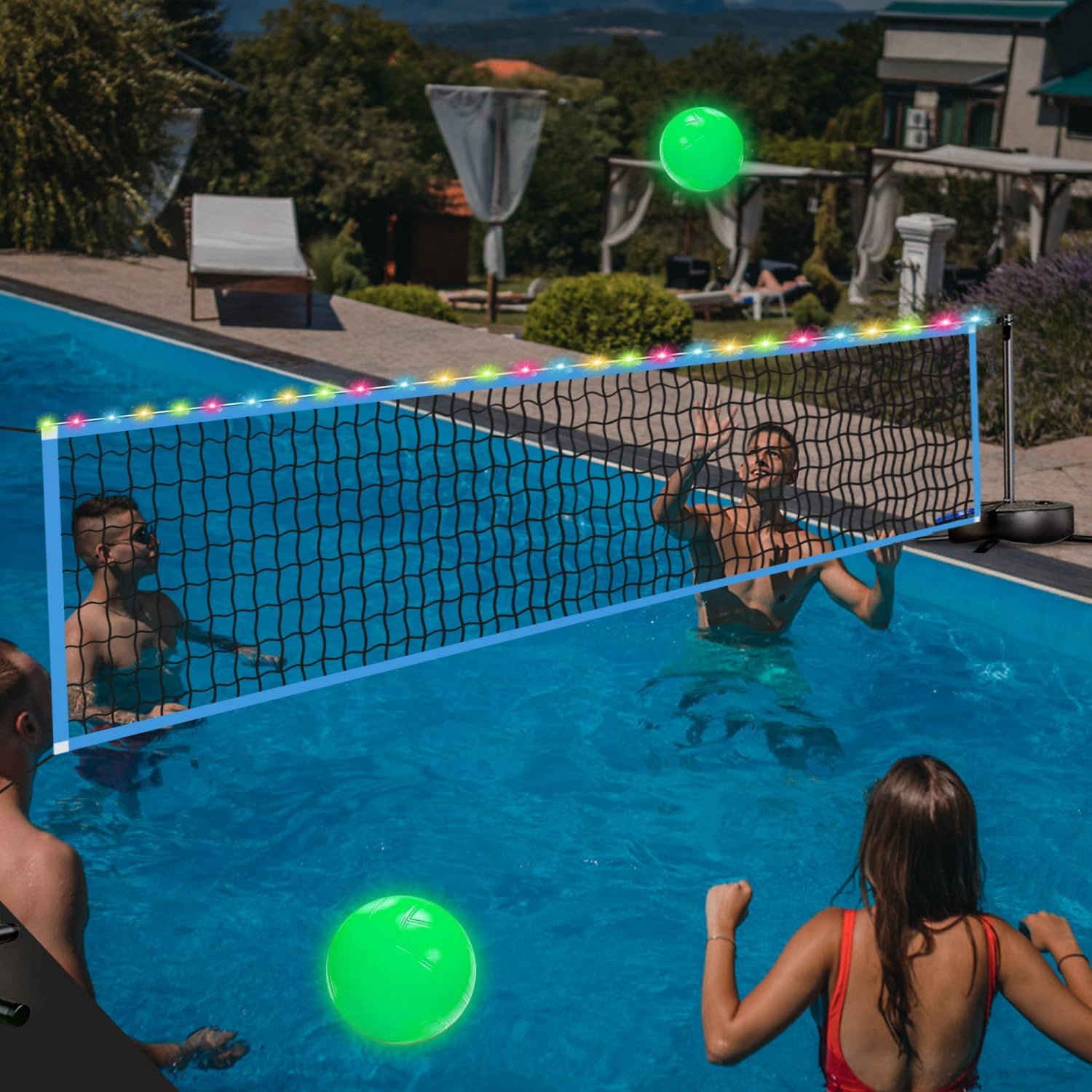 Outdoor Lighting Portable - Filet de volley-ball LED portable d'extérieur