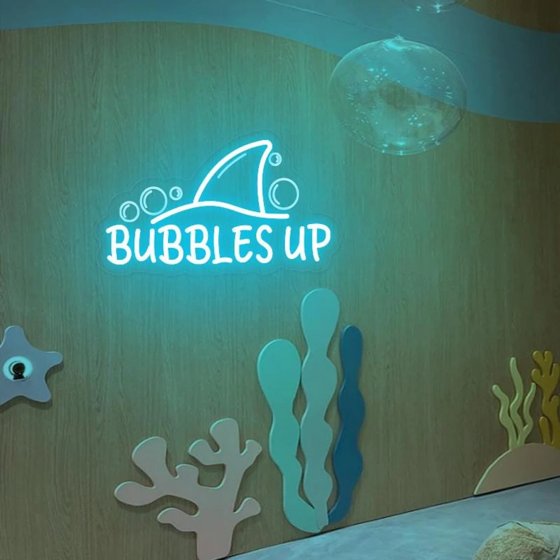 Outdoor Lighting Quotes - Enseigne néon Bubbles Up, enseigne lumineuse