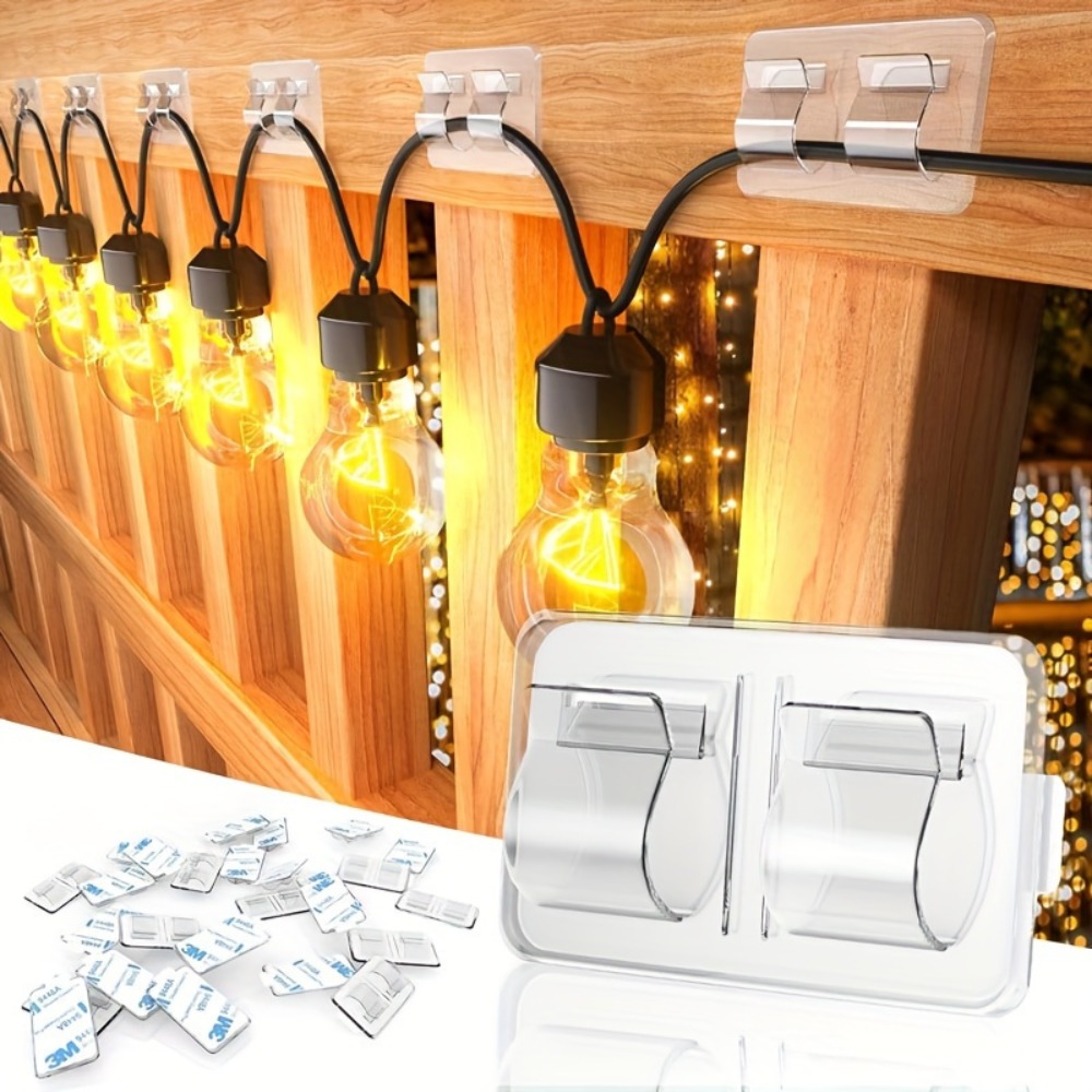 Outdoor Lighting Cable - Crochets pour guirlandes lumineuses d'extérieur, Clips