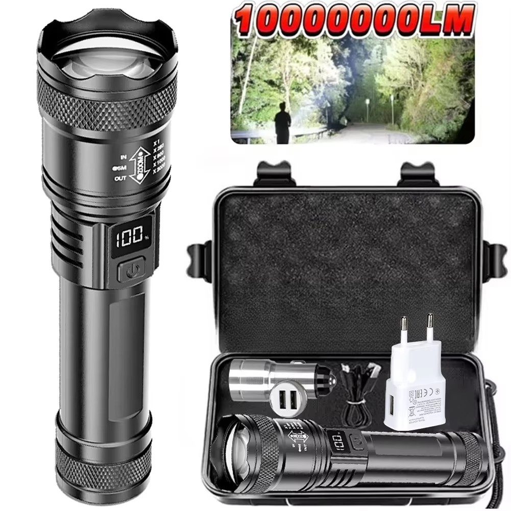 Outdoor Lighting Ideas - Lampe torche LED rechargeable zoomable avec