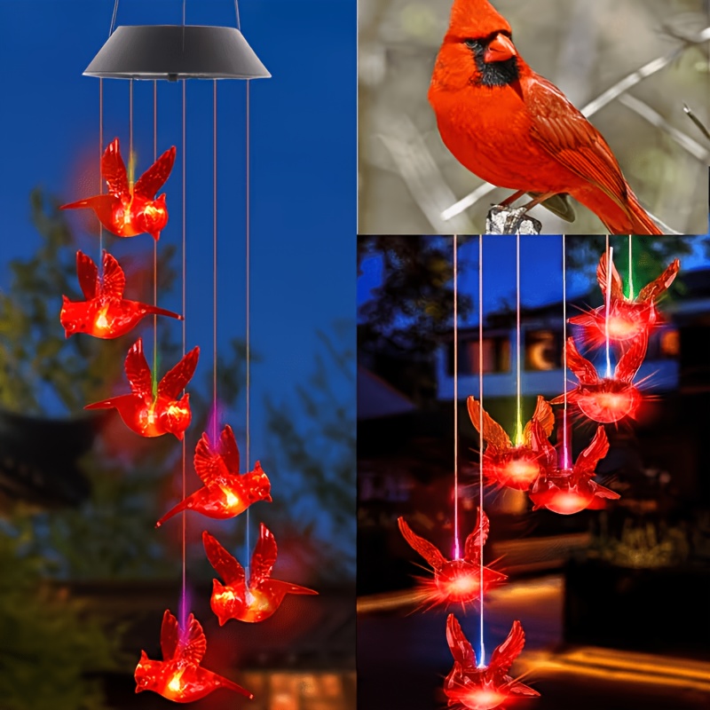 Outdoor Lighting Waterproof - Carillon éolien lumineux à énergie solaire