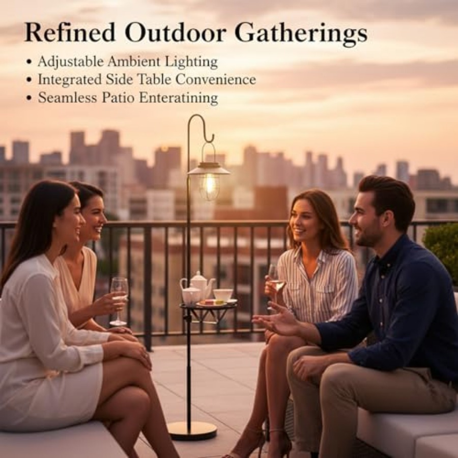 Lampadaire solaire avec table, - Outdoor Lighting Waterproof avis et prix