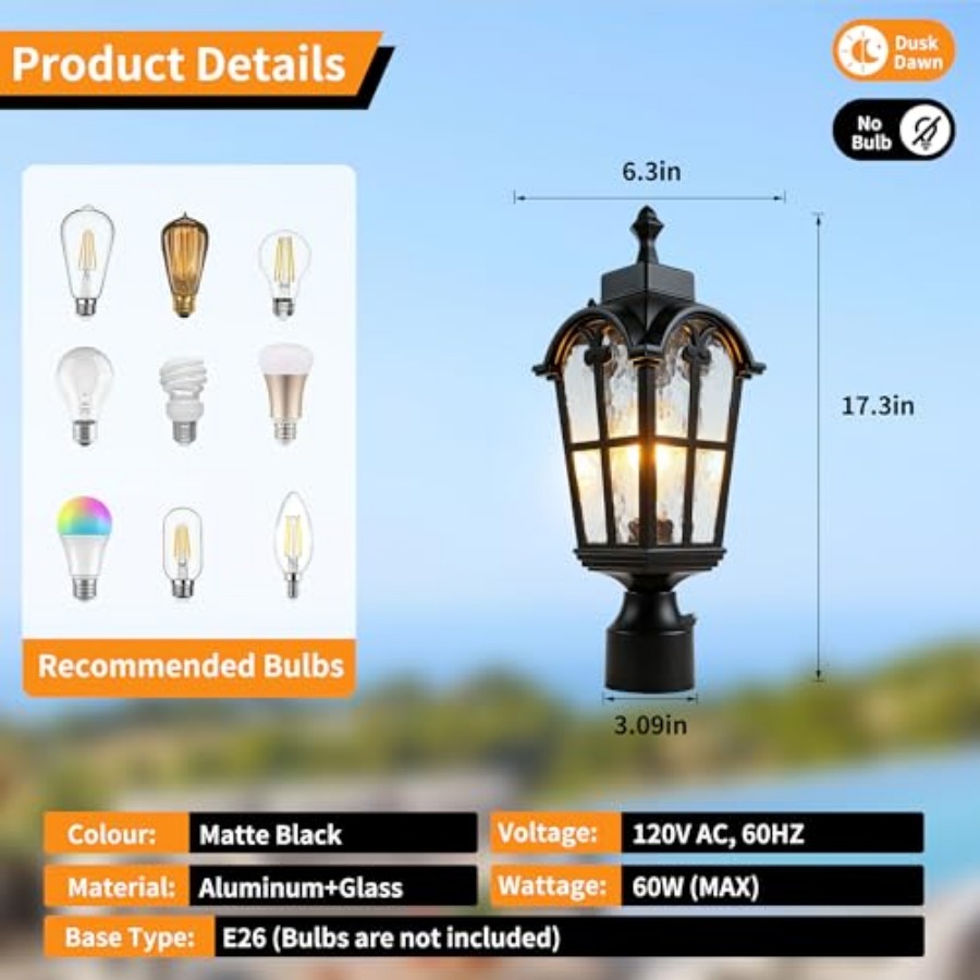 Lampes de poteau extérieures à - Outdoor Lighting Waterproof avis et prix