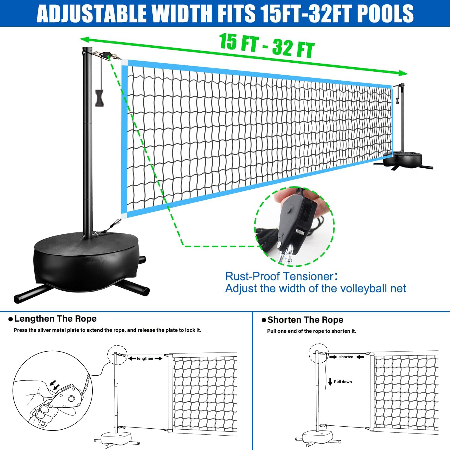 Filet de volley-ball LED porta - Outdoor Lighting Portable avis et prix