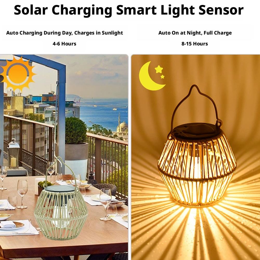 Lanterne solaire en rotin étan - Outdoor Lighting Lanterns avis et prix