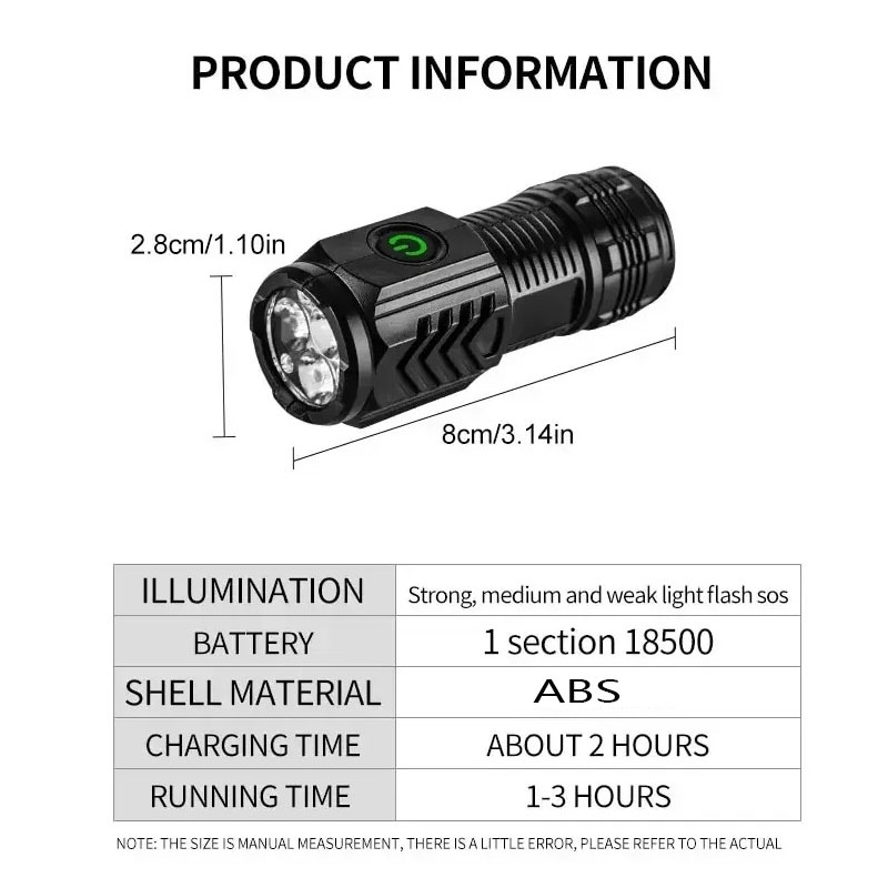 Mini lampe de poche 3LED avec  - Outdoor Lighting Ideas avis et prix