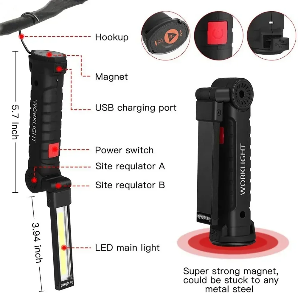 Lampe de poche LED COB, torche - Outdoor Lighting Electric avis et prix