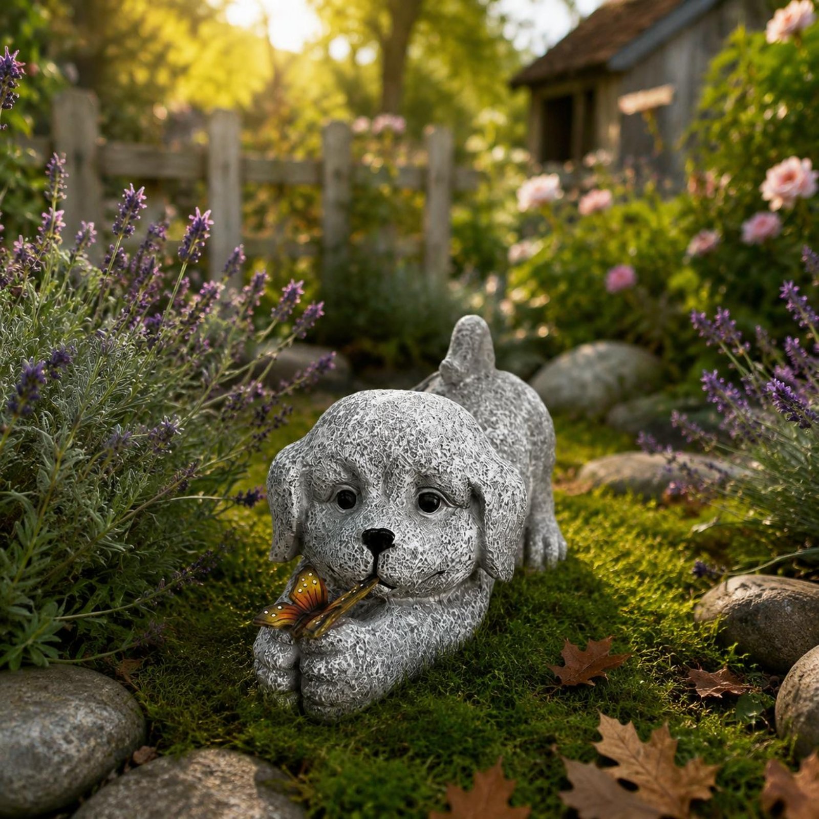 Statue de chien solaire en rés - Outdoor Lighting Wire avis et prix