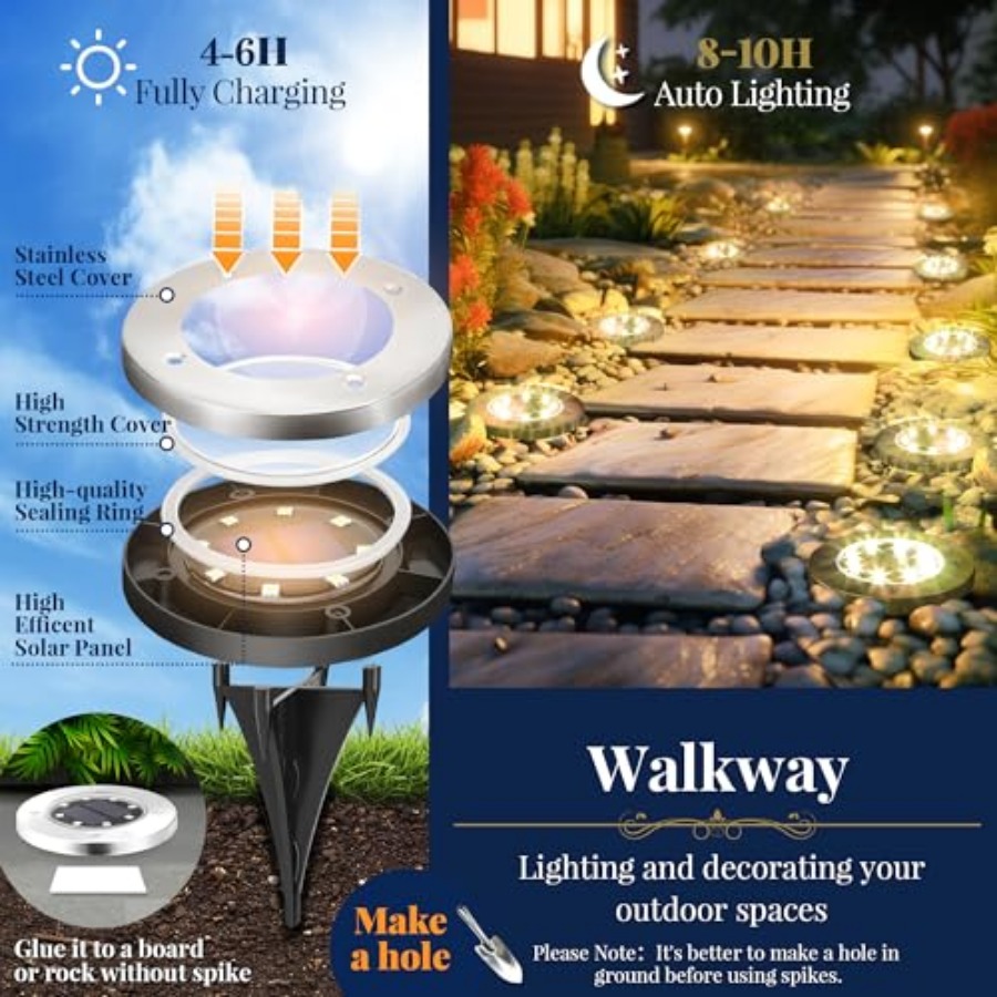 Lampes solaires au sol, lampes - Outdoor Lighting Waterproof avis et prix